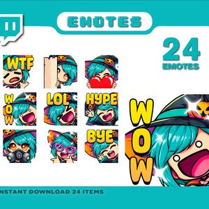 Emotes de Blue Witch para Twitch, Discord y TikTok / Emotes en oferta