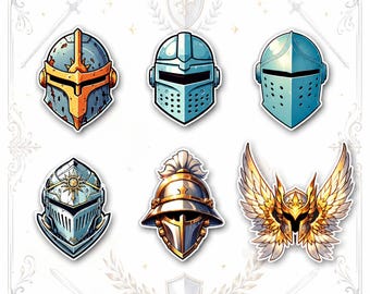 Twitch Sub Badges / Bit Badges / Medieval Helmet Collection / Knight / Armor / RPG / Fantasy / Streamer / Warrior / Gold / Silver / Bronze