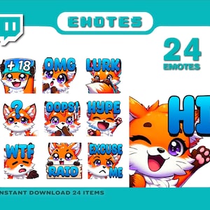 Fox Emotes for Twitch, Discord, and TikTok | Emotes on Sale