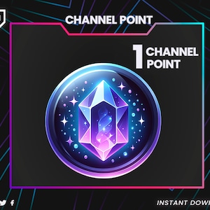Twitch-kanaalpuntenpictogram – aangepaste belonings-png – stream loyaliteitspunten-badge – direct downloaden