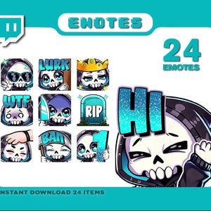 Cute Reaper Emotes for Twitch, Discord, and TikTok | Emotes on Sale