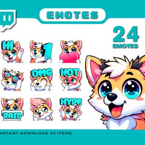 Corgi Dog Emotes for Twitch, Discord, and TikTok | Emotes on Sale