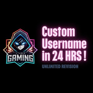 Serviço de design de logotipo Vtuber e Gaming com nome de usuário | Logotipo Twitch, logotipo YouTube, logotipo Kick, logotipo Mascote, design de transmissão, gráfico Twitch