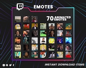 Ultimate 70 Animated Meme Emote Pack for Twitch, Discord, Kick & YouTube | Funny Viral Emotes Bundle, GIF Emotes, Sub Emotes, Tiktok Emotes