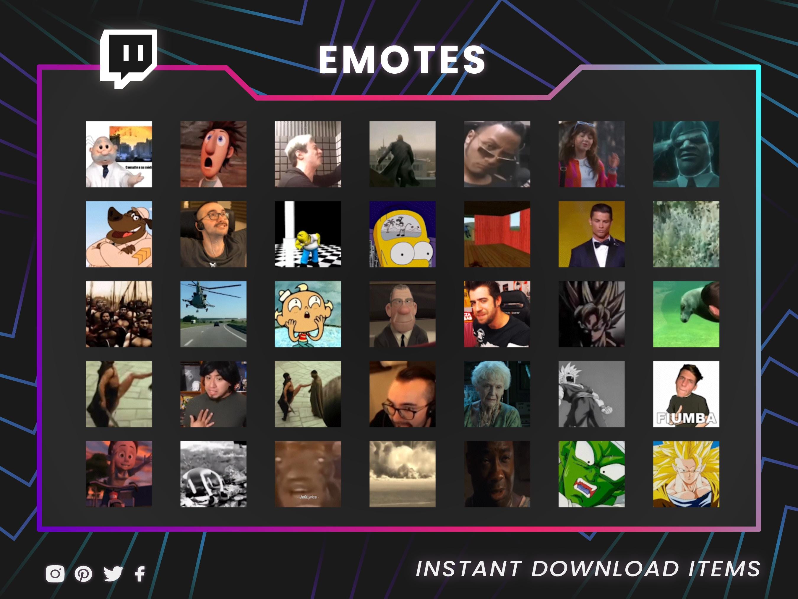Ultimate 70 Animated Meme Emote Pack for Twitch, Discord, Kick ...