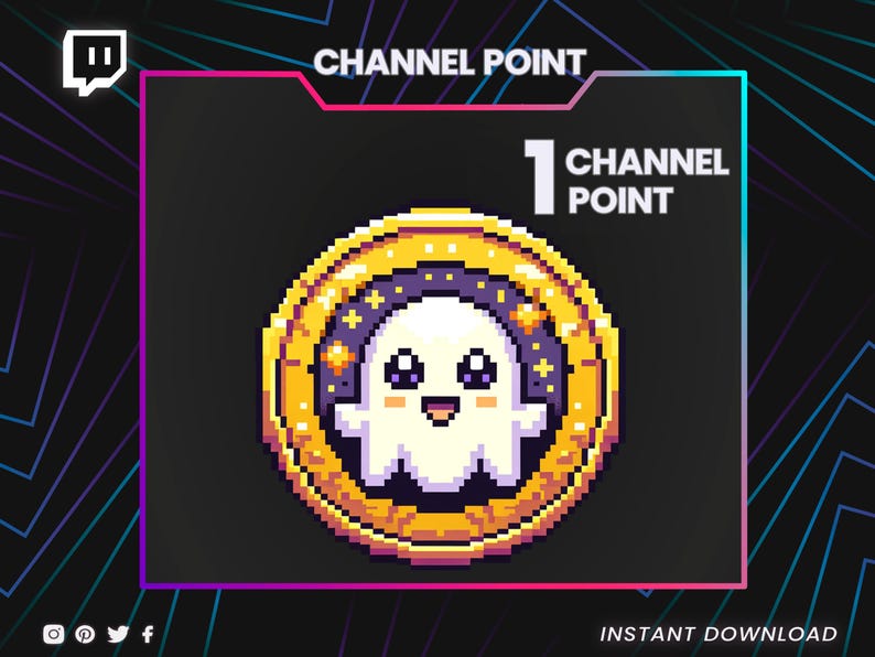 Ghost Channel Point – Twitch Channel Points Icon - Custom Reward PNG ...