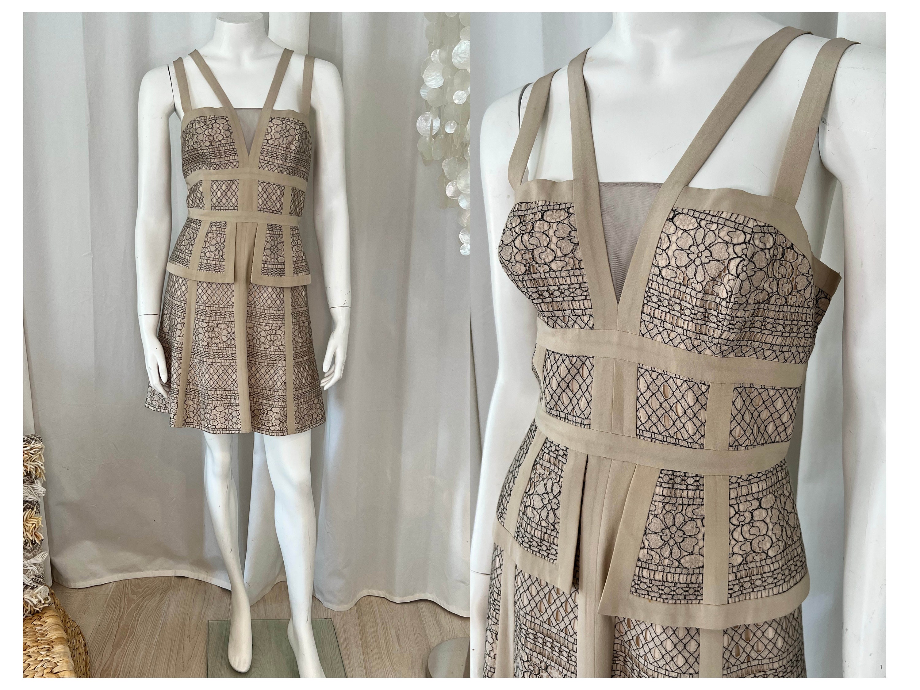 Bcbg beige dress sale