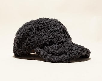 Gorra de béisbol de sherpa de peluche esponjosa y ultra suave
