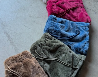 Sherpa Teddy Fur Plush Cloud Shorts (Adult Unisex)