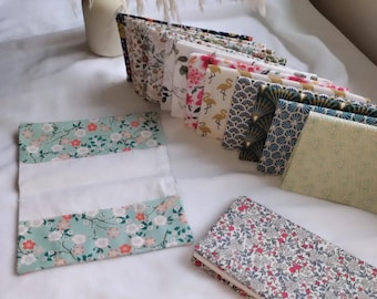 Protège Chéquier en Tissu, Porte Chéquier Original, Pochette Chéquier Femme, Étui Chéquier Cousu Main, Cadeau Fête des Mères