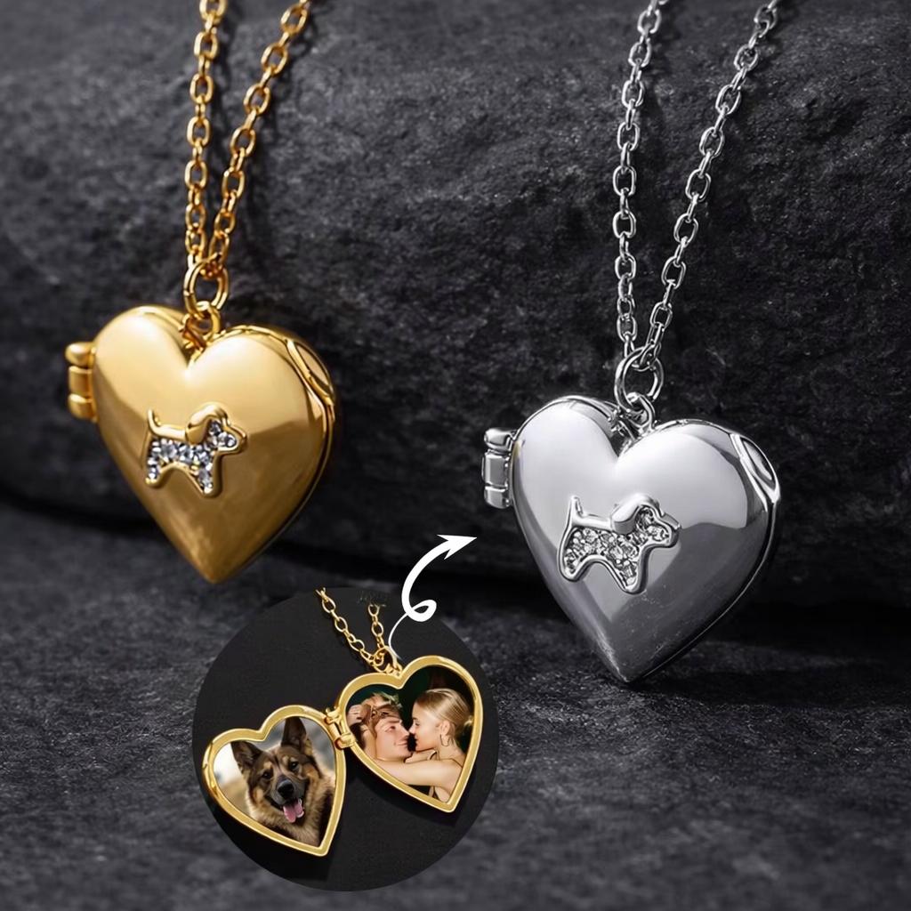 Personalized Photo Locket Necklace, Heart Locket With Picture Inside ...