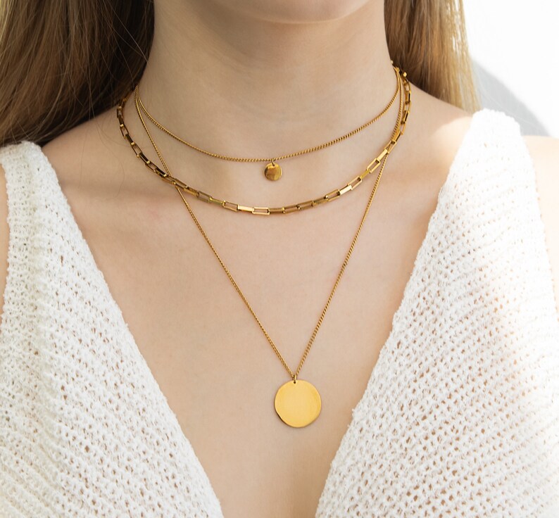 Multi Layered Gold Plated Necklace main image 0