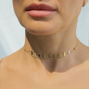 GOLD FILLED Choker Collar Necklace, Dainty Choker Necklace, Gold Neck Cuff, Choker Necklace, Minimalist Gold Necklace, Valentine Gift