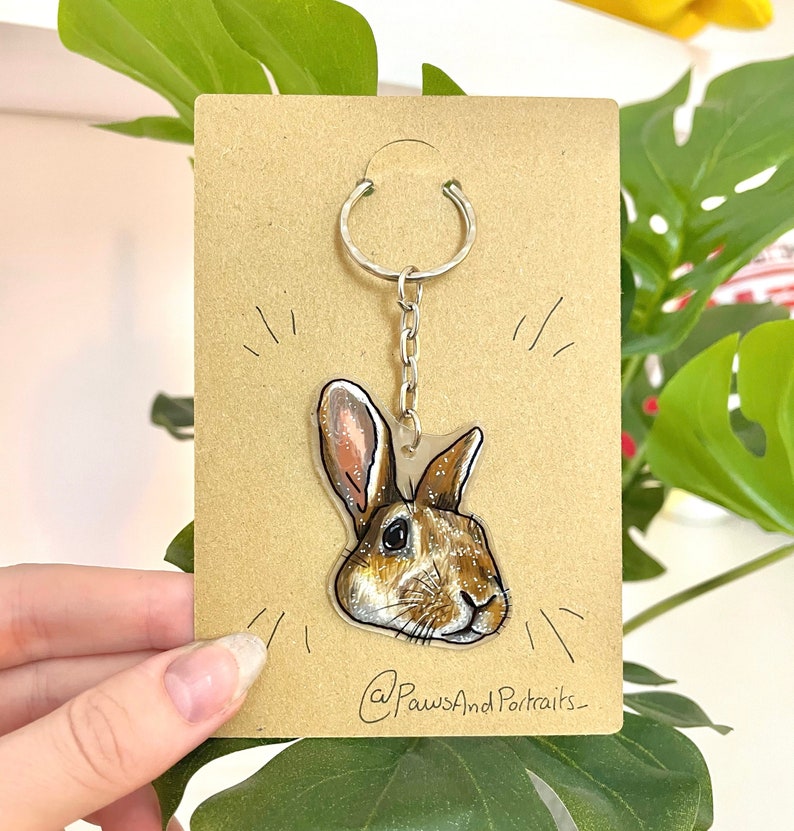 Custom Pet Keyring Custom Pet Gift Cat Drawing Dog Drawing Personalised Pet Animal Keyring Portrait Pet Keychain image 9