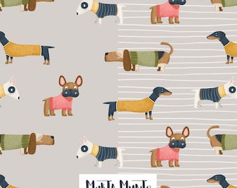 Dogs Seamless Pattern: Commercial Fabric Design (Digital Download)