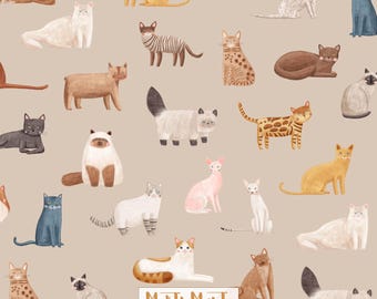 Cat Breeds Seamless Pattern, Kitten Repeat Tile (Digital File)