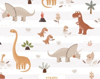 Dino families Seamless Patterns for Commercial Use, t-rex, triceratops surface design , repeat pattern for fabric,  Non-exclusive Licence