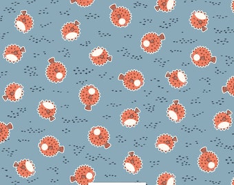 Blowfish Nautical Seamless Pattern: Commercial Fabric Design (Digital Download)