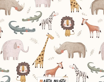 African Animals Fabric Pattern: Safari Print (Commercial Use)