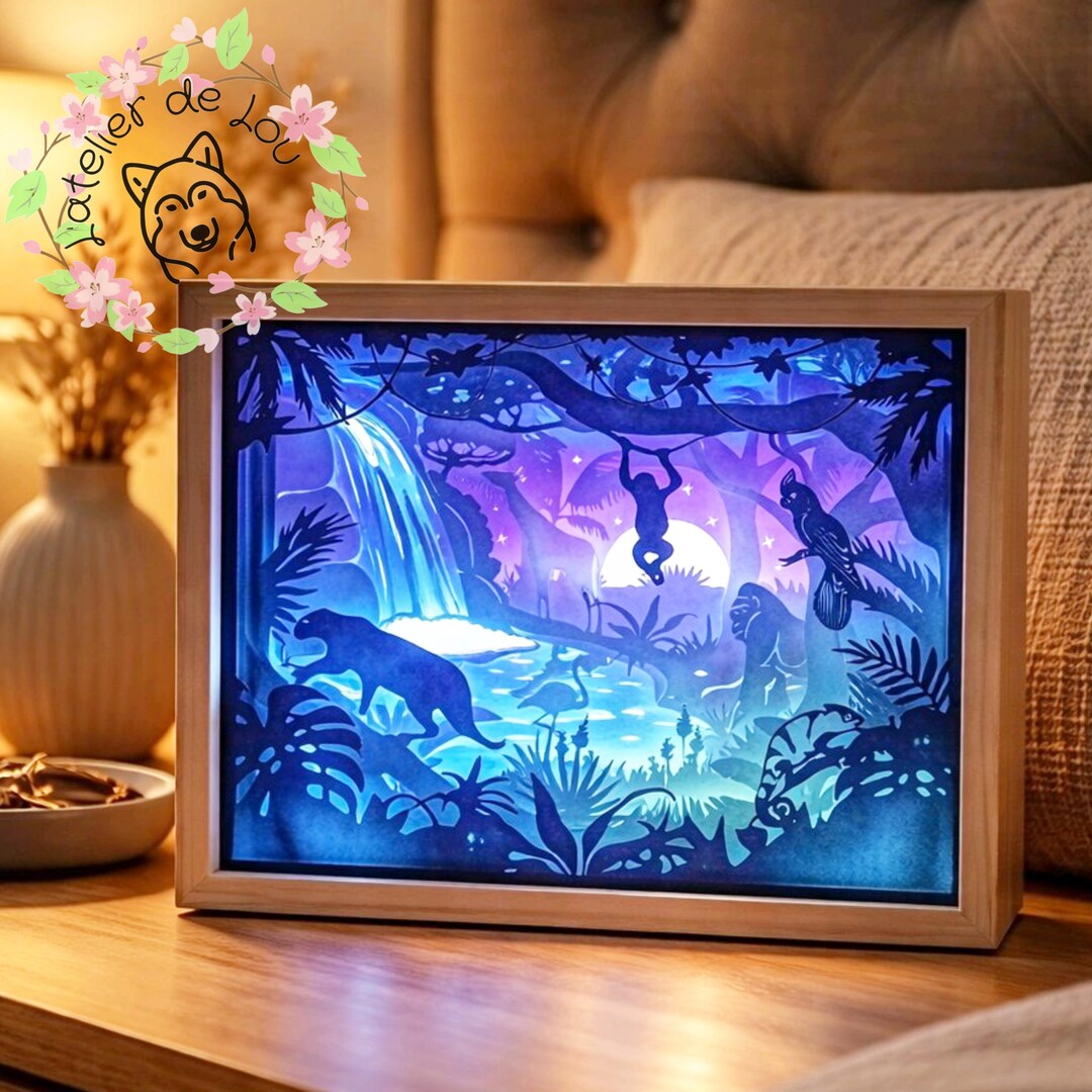 Jungle Animal Lightbox - Etsy