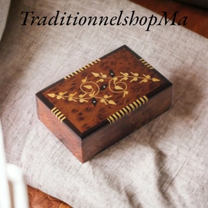 Exquisite "7*5" Thuya Luxury Jewelry Box, Lockable Wooden Chest Inlaid With-Mother-Of-Pearl – Fast DHL Shipping, Unique Burl Design, Perfect
