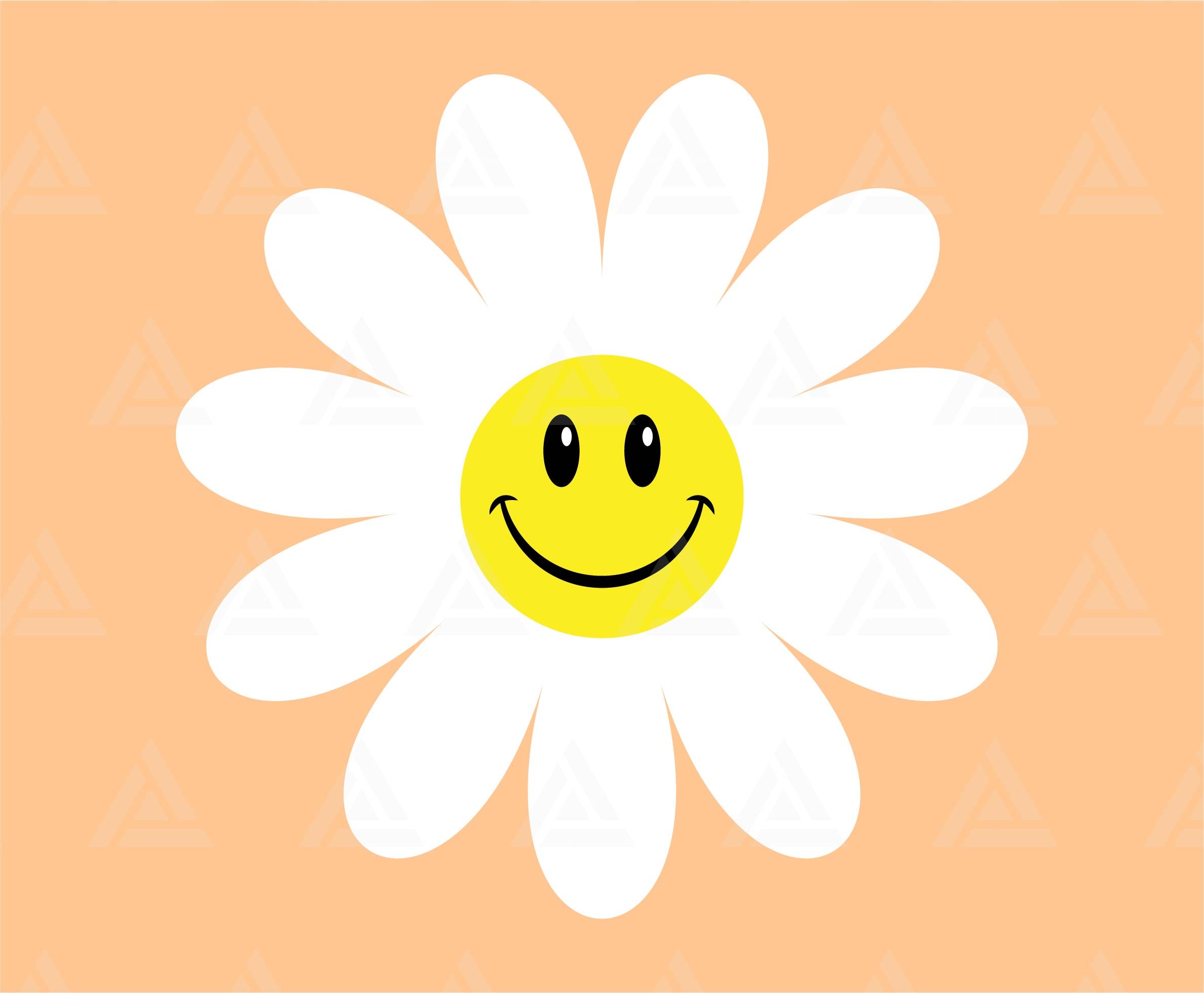 Daisy Svg Happy Face Svg Smile Face Svg Smiling Daisy Svg Etsy Finland