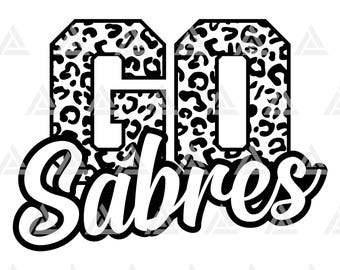 Go Sabres Leopard Svg Png Pdf, School Team Apparel Print (Digital Download)