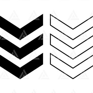 Chevron Arrows Svg, Zig Zag Svg, Chevrons. Taglia file cricut, silhouette, png pdf eps, sfondo vettoriale, stencil.