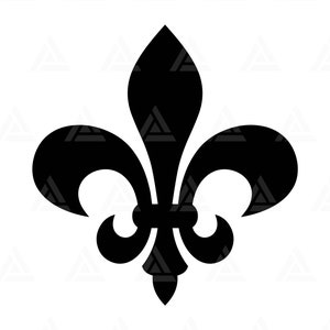 Fleur de Lis Svg, Mardi Gras Svg, Nouvelle-Orléans Svg. Fichier coupé Cricut, Silhouette, Png Pdf Eps, Vecteur, Pochoir, Décalque, Autocollant Pin.