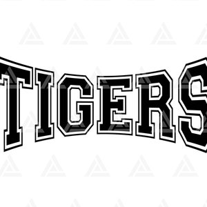 Tigers Svg, Go Tigers Team Svg, Run Tigers Svg, College Jersey Font ...