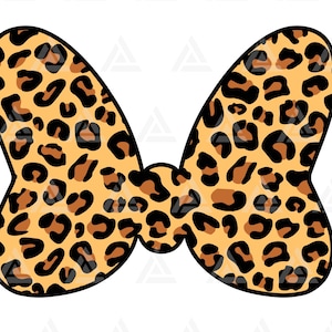 Leopard Hair Bow Svg, Leopard Ribbon Svg, Cheetah Spots Bow Tie Svg. Cut File Cricut, Silhouette, Png Pdf Eps, Vector, Stencil.