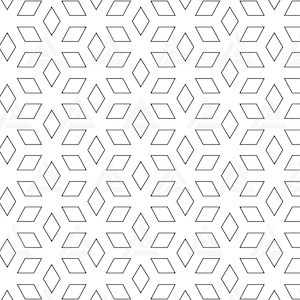 May include: A seamless pattern of black diamonds on a white background. The diamonds are arranged in a repeating pattern, creating a geometric design.