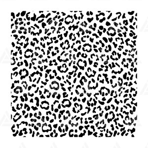 Puede incluir: Patrón de estampado de leopardo en blanco y negro de forma cuadrada. El diseño presenta manchas negras irregulares de varios tamaños y formas sobre un fondo blanco. Adecuado para telas, papel pintado o diseños digitales.