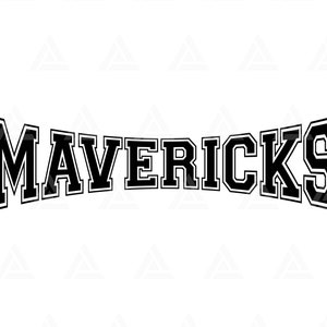 Mavericks Svg, Go Mavericks Team Svg, Run Mavericks Svg, College Jersey Font, Game day. Cut File Cricut, Png Pdf Eps, Vector, Stencil.