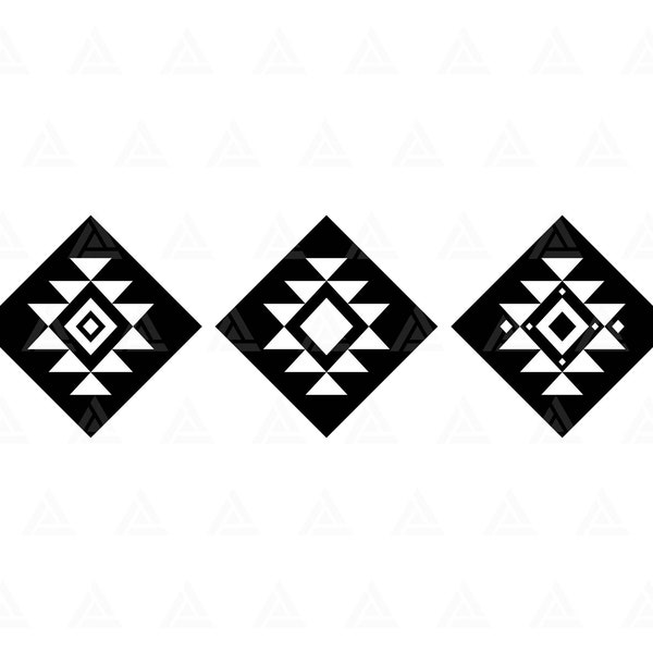 Motif aztèque svg, motif tribal svg, motif ethnique aztèque faisceau. Fichier coupé Cricut Svg, Png Pdf Eps, Vecteur, Pochoir, Vinyle, Silhouette.