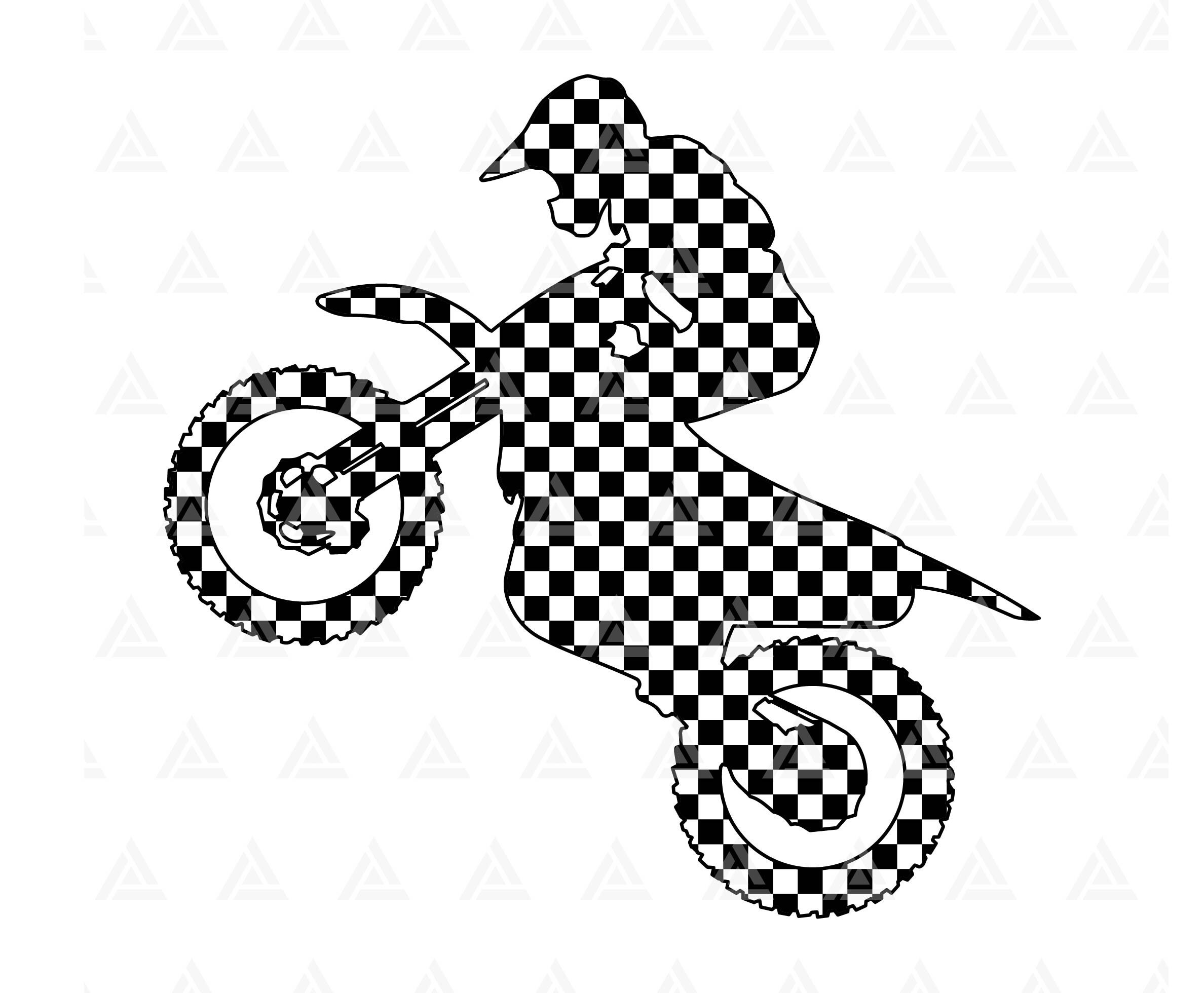 Bandera de carreras a cuadros svg motocross bike svg dirt Etsy México