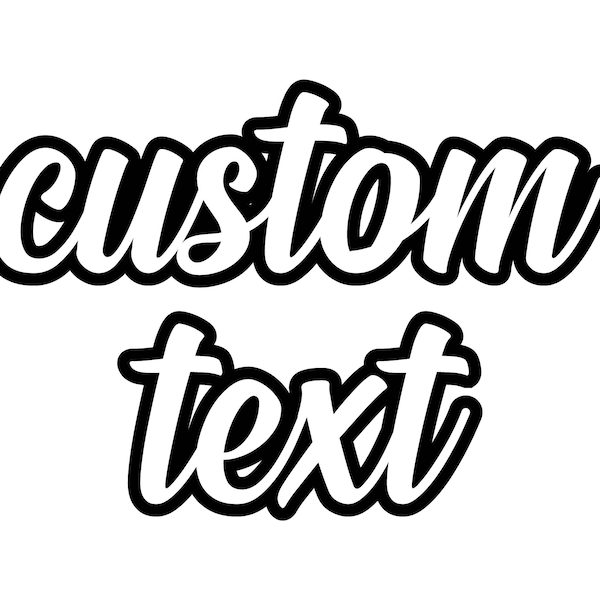 Custom Script Text Svg, Custom Team Name Svg, Personalized Text Svg, Custom Team Mascot Shirt, Football, Baseball. Cut file, Svg, Png.