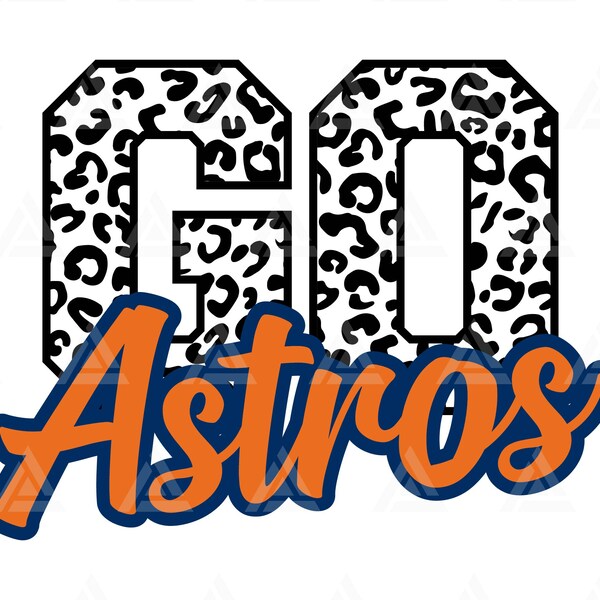 Go Astros Leopard Svg, Go Astros Football Svg, Run Astros Svg, Cheer Mom T-Shirt, Go Team Svg. Cut File Cricut, Png Pdf Eps, Vector, Stencil