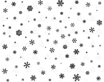 Snowflake Svg, Winter Pattern Svg, Christmas Template Svg, Snowing Background. Cut File Cricut, Silhouette, Png Pdf Eps, Vector.