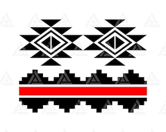 Navajo Border SVG PNG PDF: Seamless Tribal Ethnic Motif (Digital Download)