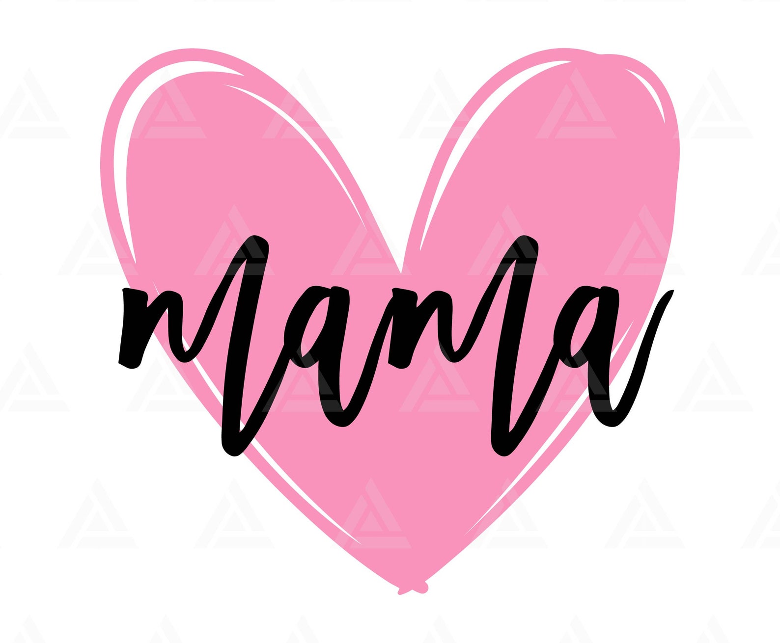Mama Svg Hand Drawn Heart Svg Mom Life Svg Mother’s Day | Etsy Hong Kong