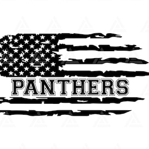 Panthers Svg, Amerikaanse vlag Svg, Go Team Panthers Svg, voetbal, honkbal, basketbal, hockey, Cheer Mom. Bestand knippen Cricut, Png Pdf, Vector.