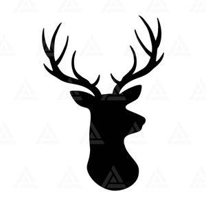 Rentier Svg, RentierKopf Svg, Merry Christmas Svg, HirschGeweih Svg. Schnittdatei Cricut, Silhouette, Png Pdf Eps, Vektor, Aufkleber, Aufkleber.