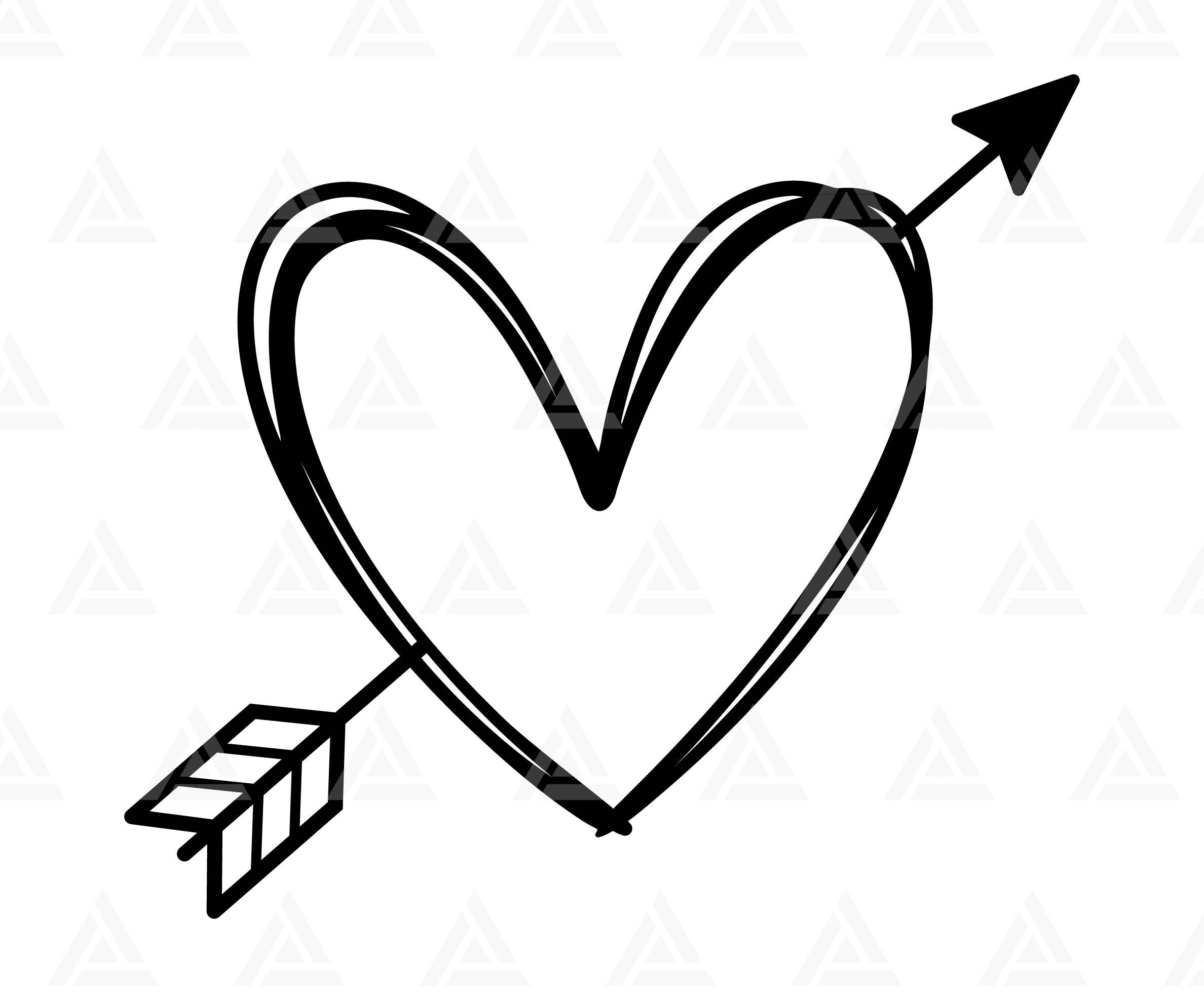 Arrow Heart Svg Love Arrow Svg Arrow Hand Drawn Heart Svg - Etsy España Arrow Heart Svg Love Arrow Svg Arrow Hand Drawn Heart Svg - Etsy España