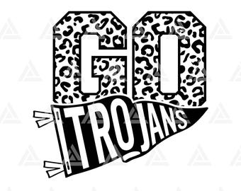 Bandera de los Trojans en formato SVG y PNG. (Descarga digital)