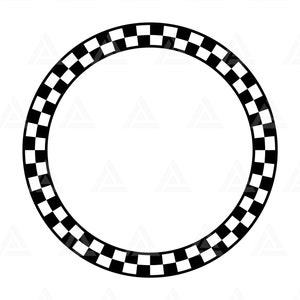 Racing Stripes Kreis Monogramm SVG, kariert Racing, Checkers SVG, Rennen Finish SVG, Motorsport svg. Cut Datei Cricut, Png Pdf, Vektor.