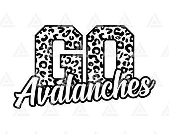 Go Avalanches Leopard Svg Png Pdf, School Team Apparel Print (Digital Download)