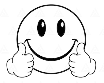 Smiley Face Thumbs Up Black And White smiley-face-thumbs-up-black-and-white