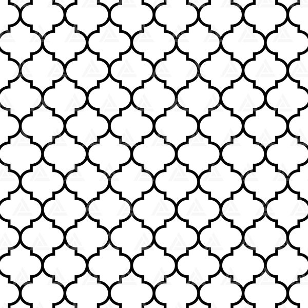 Quatrefoil Svg, Seamless Quatrefoil Pattern, Morocco Quatrefoil Svg, Moroccan Background. Cut File Cricut, Png Pdf Eps, Vector, Stencil.