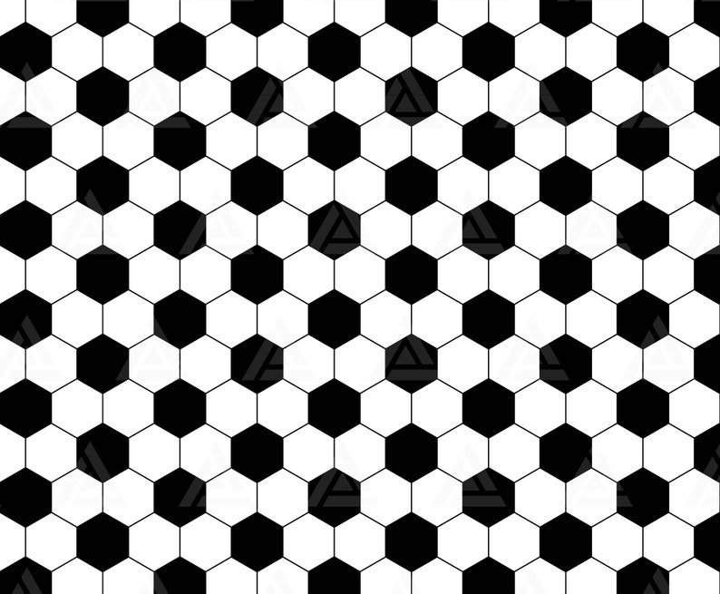 Patrón de balón de fútbol Svg patrón de fútbol sin costuras Etsy España